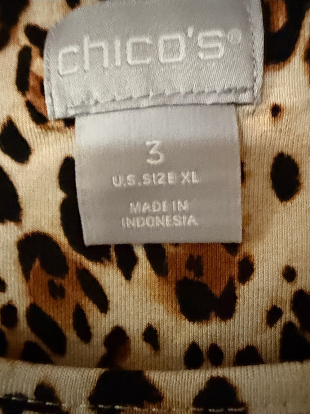 Chico's Leopard Print Tank in Tan and Black - Picture 2 of 4